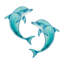 Ensemble de 2 dauphins nageant