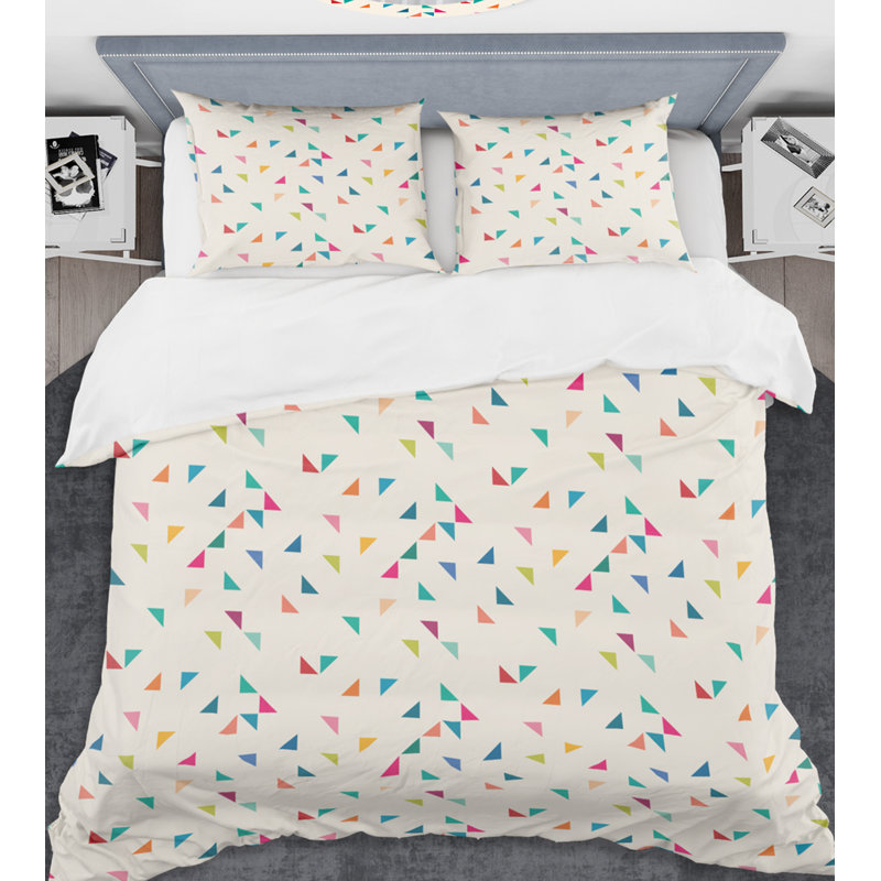 Ensemble de housse de couette triangulaire rétro i rétro-century, Housse simple + 1 taie décorative