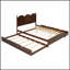 Lit plateforme élégant avec lit gigogne très grand et tiroirs de rangement spacieux, parfait pour les chambres à coucher modernes et les chambres d'amis.-995238156