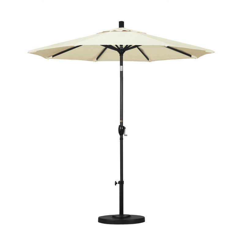 Parasol de marché 7,5', Toile Sunbrella® naturel, Sunbrella®, Noir