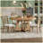 Modern Round Extendable Dining Table Set with 16" Removable Middle Leaf-1224232592-1224232595