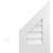 Half Peaked Left Surface Mount Signature Urethane Non-Functional Gable Vent 12/12 Pitch Primed Tan-101727336