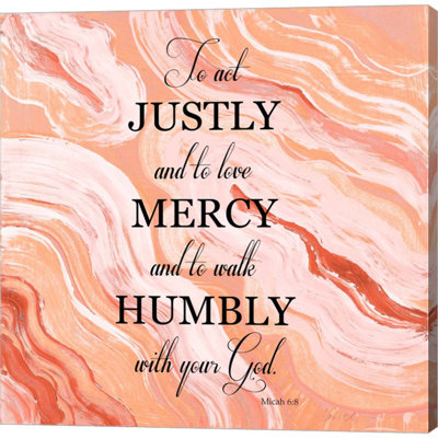 To Act Justly par Lanie Loreth - Art textuel sur toile tendue