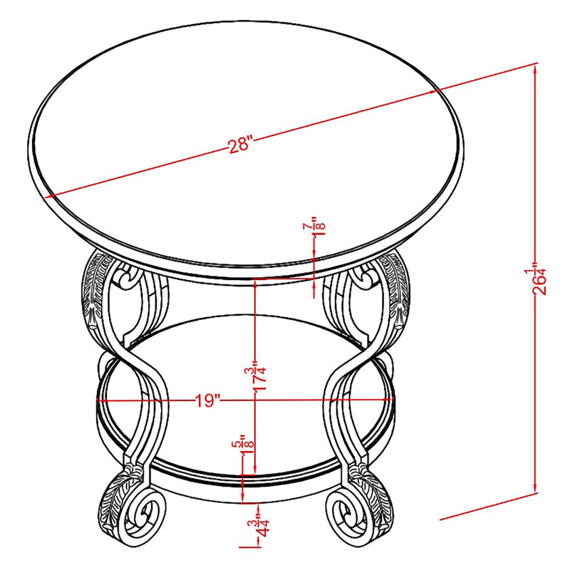 Halpern Solid Wood Top End Table
