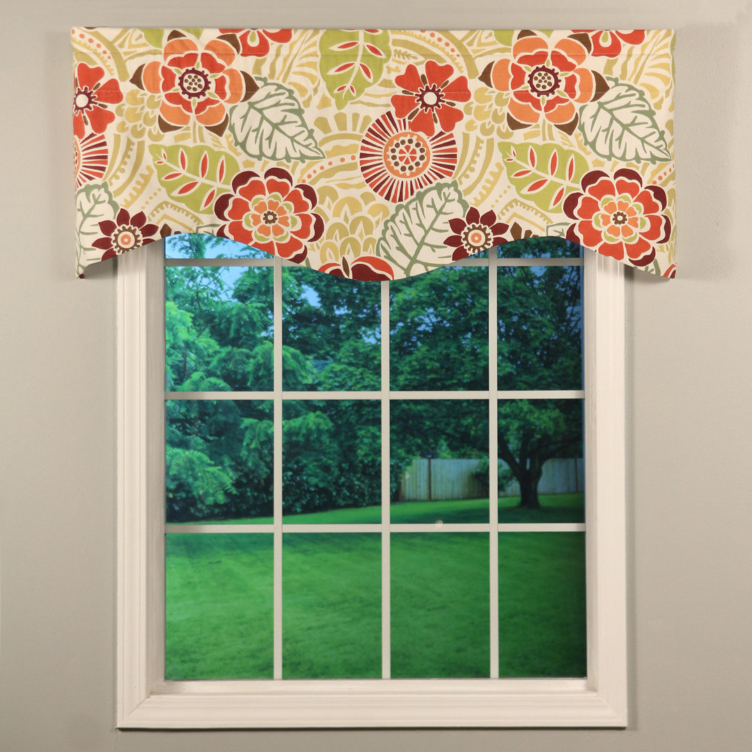 Aitana Cotton Floral Scalloped Window Valance thomasville at home