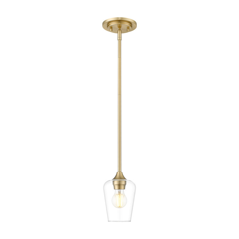 Luminaire suspendu en laiton bruni 5,5 pouces 1 lumière Annabell