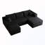 Canapé modulaire rembourré en U avec repose-pieds-130622444-130622448