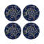 Sous-verres ronds en cuir bleu Ourganos-119015346