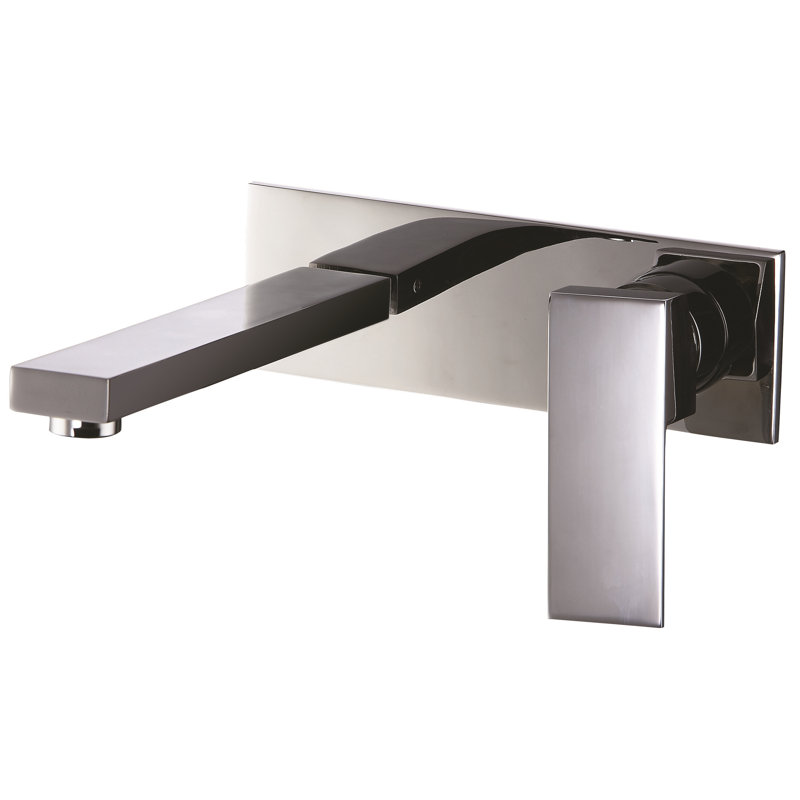 Robinet de salle de bains mural, Chrome chrome