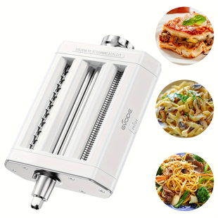 Accessoire de machine à pâtes avec rouleau, spaghetti et fettuccine Gvode 3-en-1 Kitchenaid