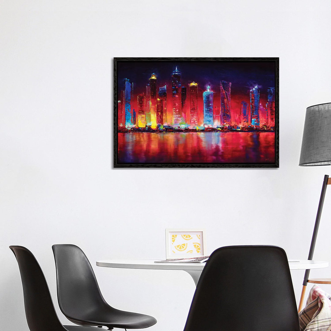 Dubai Skyline von Bozhena Fuchs - Galerie-umwickelte Leinwand Giclée auf Leinwand