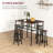 6-Piece Bar Table Set with 2 Breakfast Tables 4 Stools for Kitchen