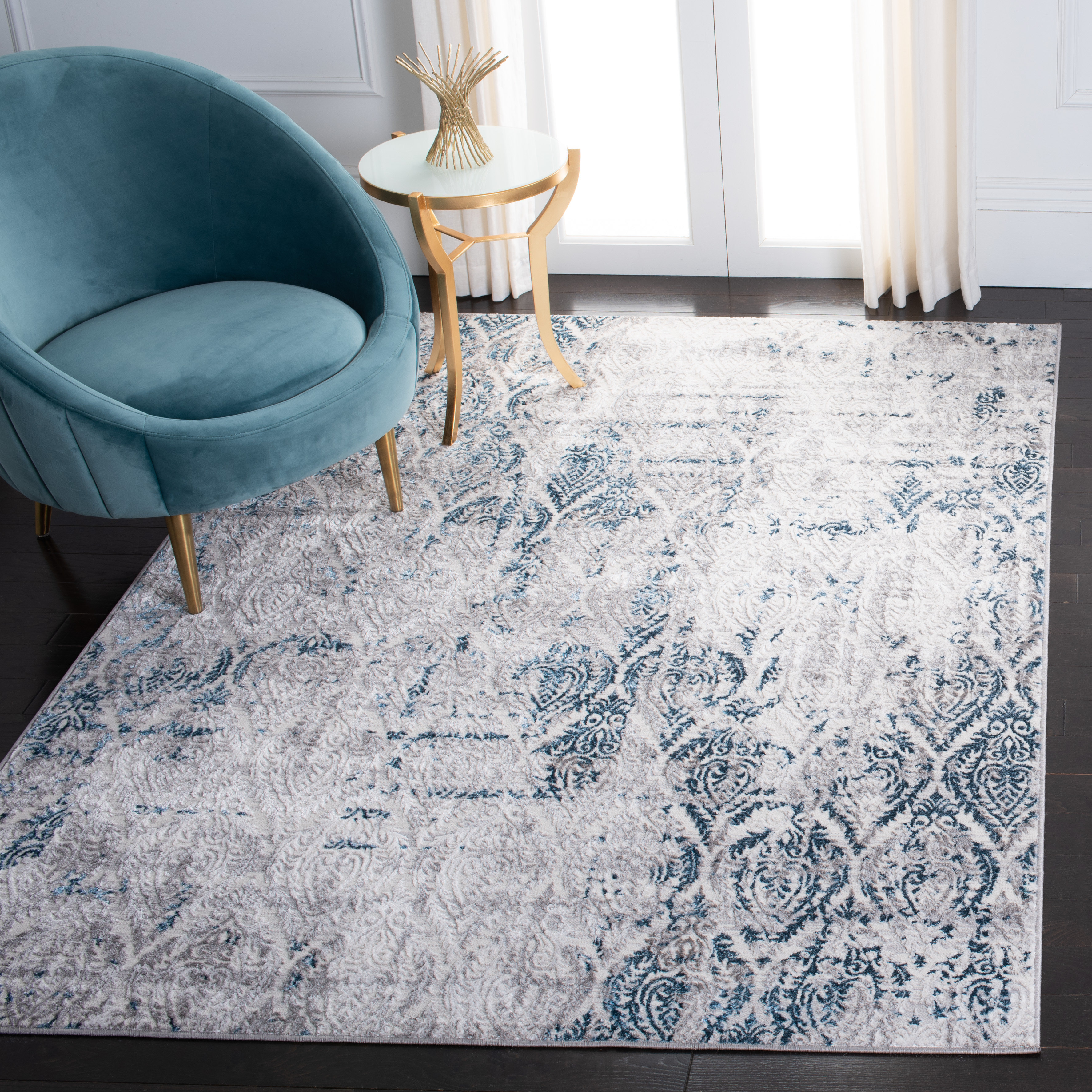House of Hampton® Batali Performance Geometric Rug | Wayfair