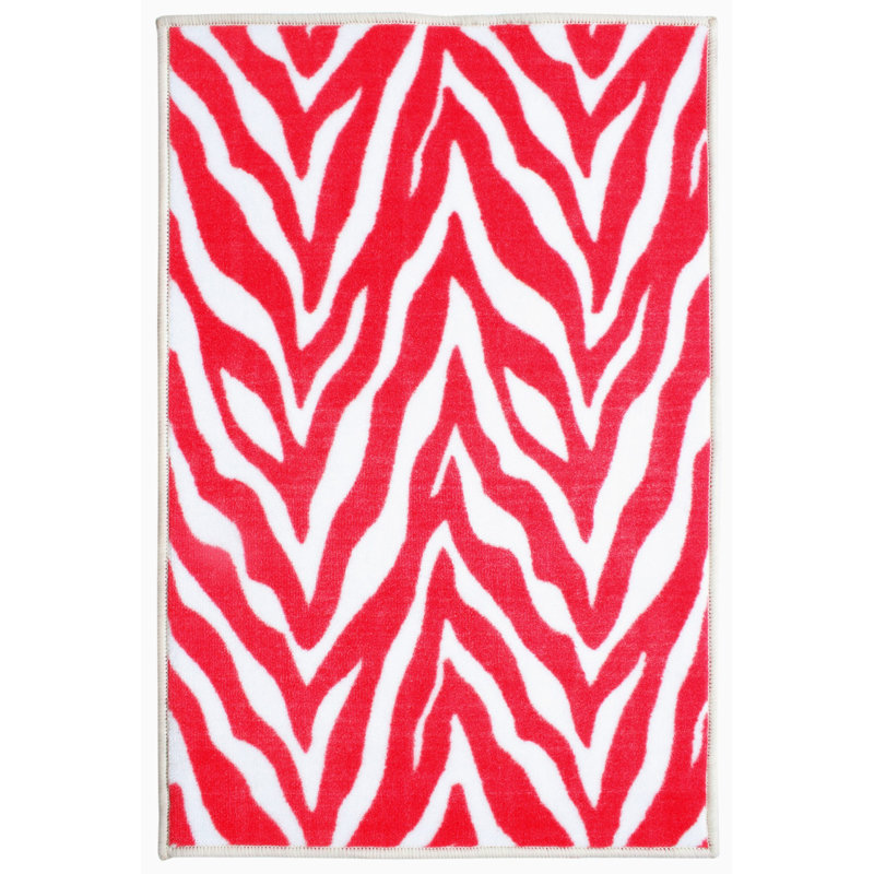 Tapis imprimé animal - Zèbre sauvage au cœur, Rectangle 12 pi x 17 pi