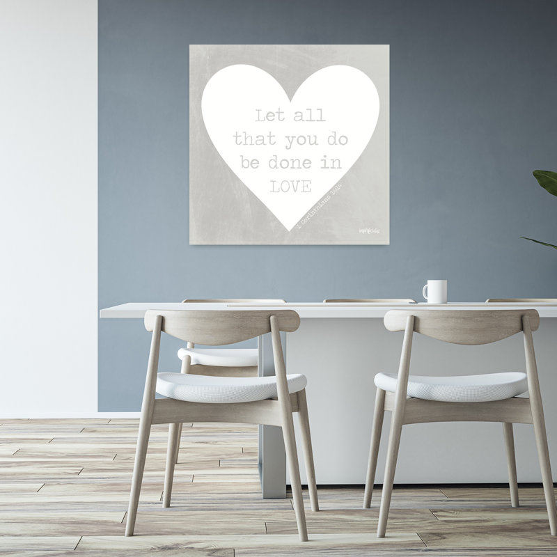 Art contemporain Done In Love, H 32 po x l 32 po
