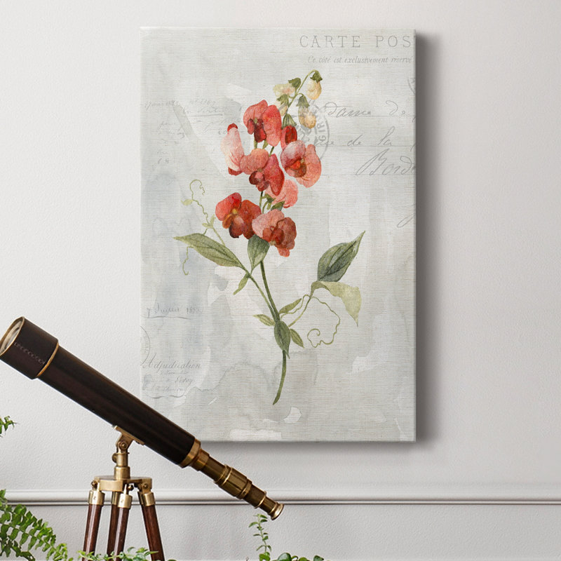 Lin doux pois - peinture sur toile tendue, H 18 po x l 12 po x P 1 po