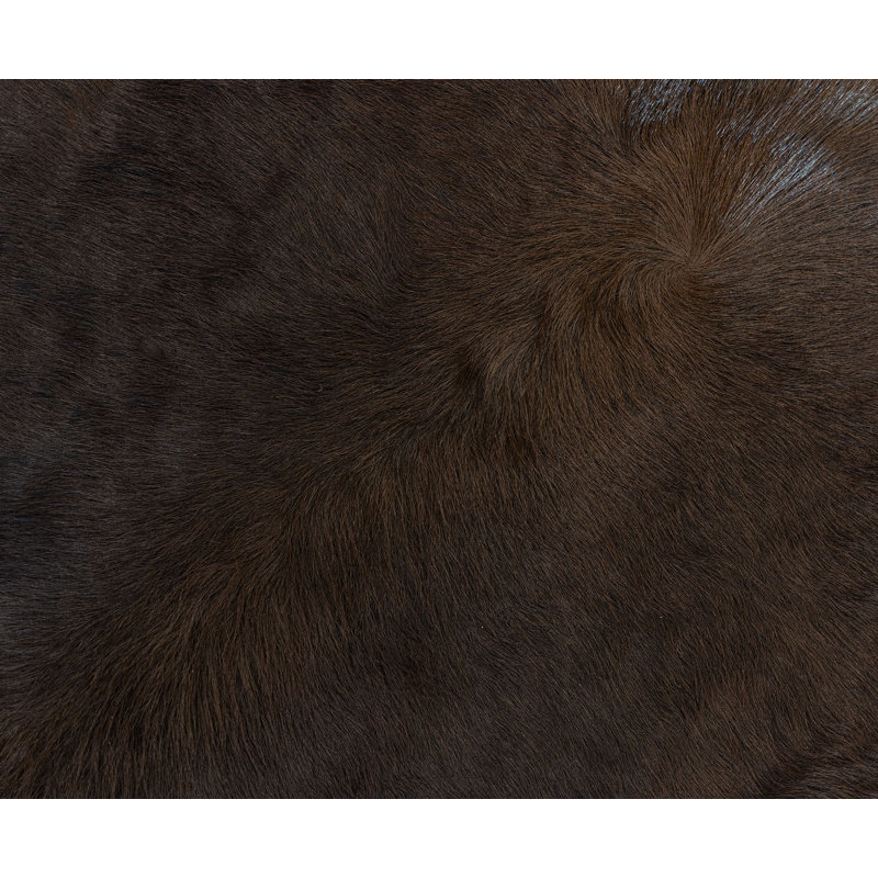 Tapis brun en cuir de vache fabriqué à la main