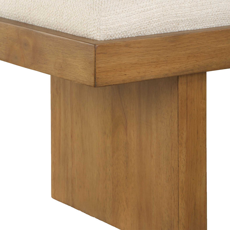 Banc de rembourrage blanc Uttermost Haden