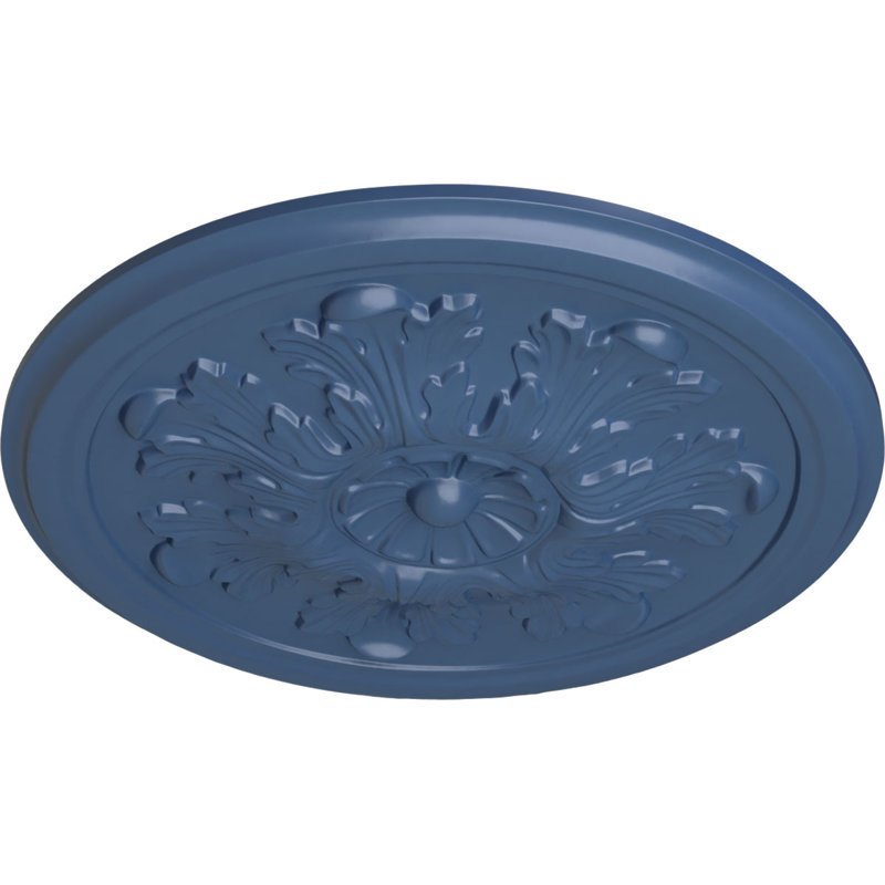 Médaillon de plafond en acanthe Endurathane Legacy, DO 12 3/4 po x P 7/8 po (convient aux auvents jusqu'à 3 1/2 po), finition Americana peinte à la main