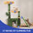 Multi-Level Cactus Cat Tree Tower with Perches, Condos, and Scratching Posts