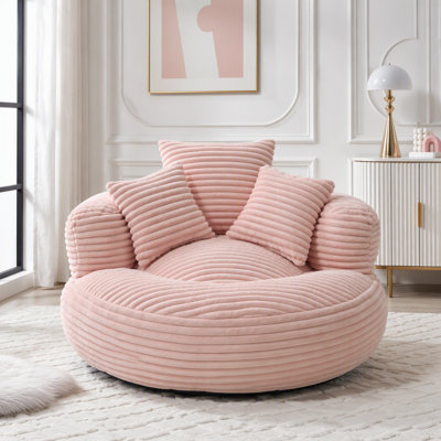 Pouf individuel avec 3 coussins et accoudoirs