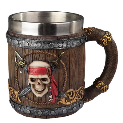 5 1/4" high Skull/Pirate Mug