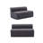 Boneless 52.4" Modular Sofa Armless Loveseat Modern Chenille Couch Compression Dining Bench-1096884727