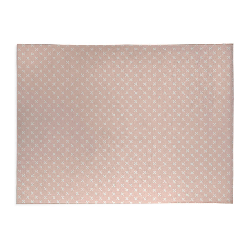 Tapis de bureau léger Criss Cross, L 5 pi x L 3 pi, Rose