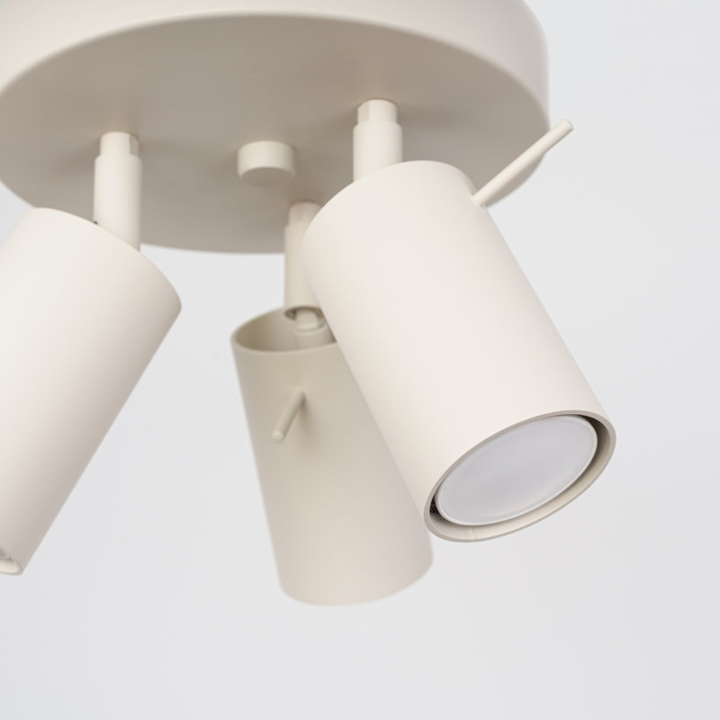 RING Steel Spotlight, Beige, 19,5x19,5x18,5 cm, 3 Lights