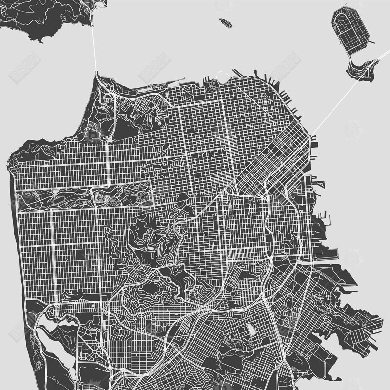 " San Francisco Graphic Map "
