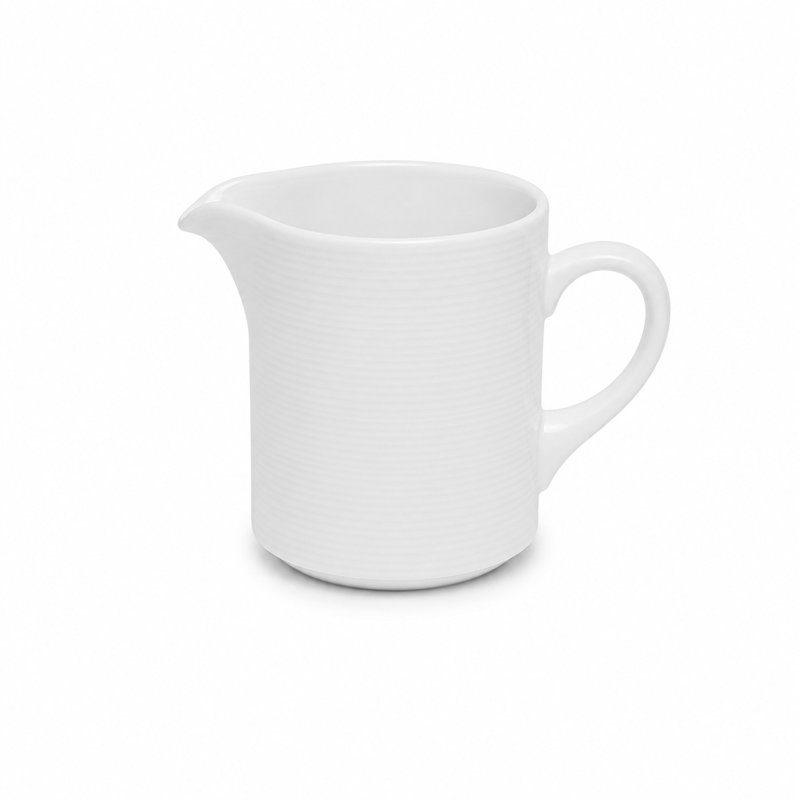 Crémier en porcelaine avec poignée ORBA | Ivoire | Va au micro-ondes et au lave-vaisselle, 5 oz