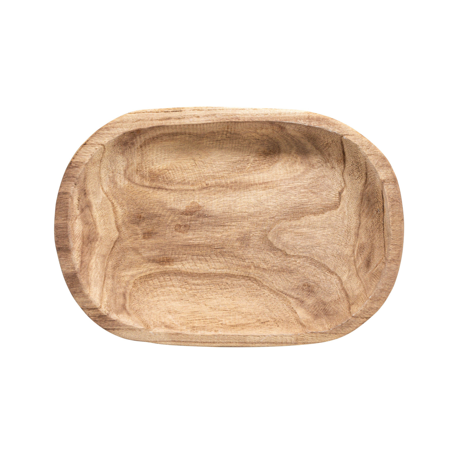 Kailyn Wood Decorative Bowl 1, 2"H x 14.5"W x 10.25"D, Charred Finish