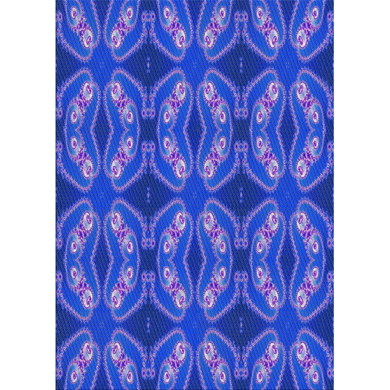 Tapis de la surface bleue en laine touffeté à la main Onalaska