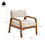 Chaise longue d'extérieur en bois d'acacia avec coussins amovibles-124585638