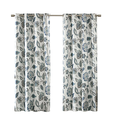Jacquard Printed Room Darkening Curtain Panel