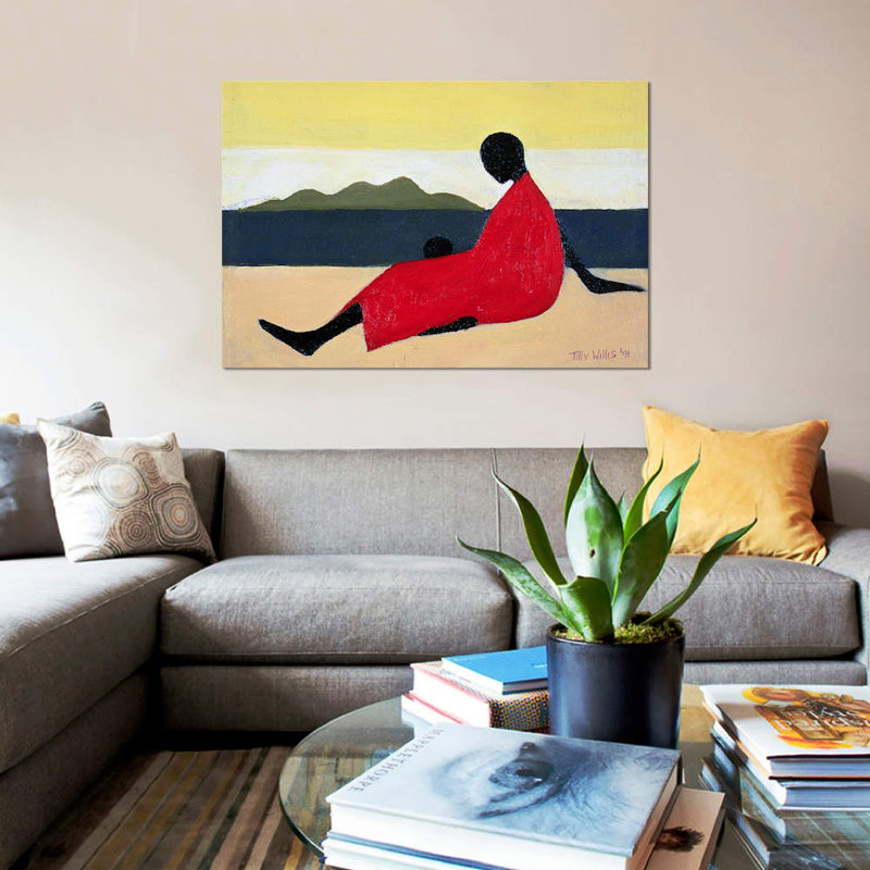 « mère et enfant », impression sur toile, H 8 po x l 12 po x P 0,75 po, Toile tendue, Pas de tapis
