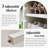 71" Tall Arched Shoe Storage Cabinet, 8 Tiers 16 Pairs Wooden Shoe Rack with 3 Adjustable Shelves-1009375515