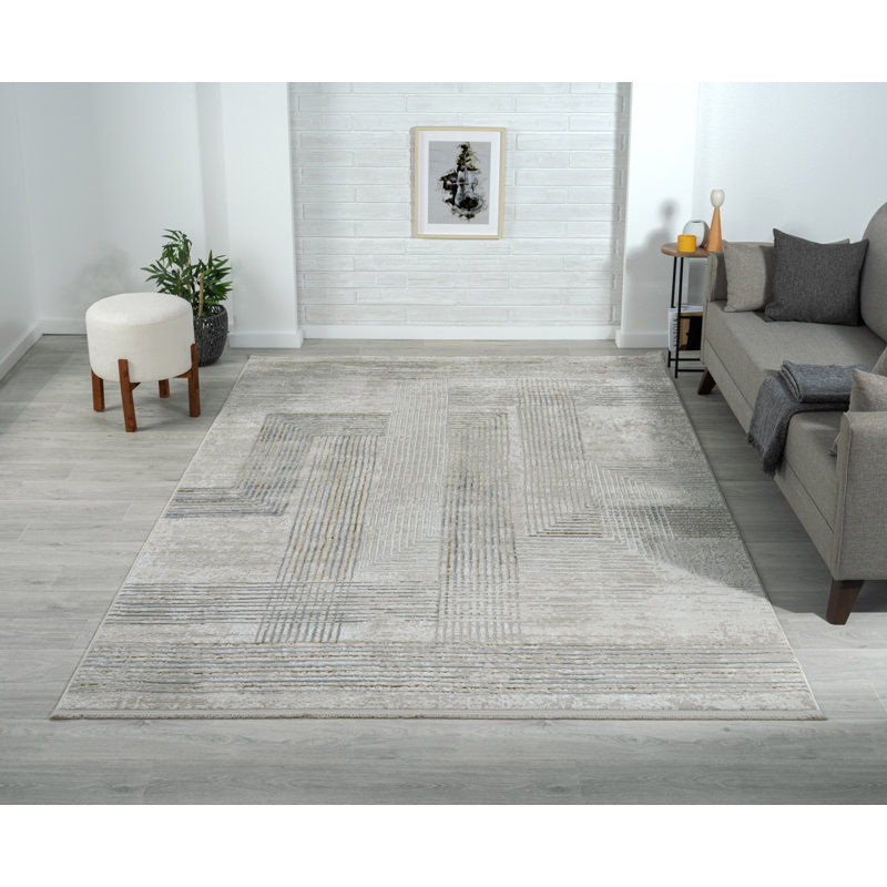 Willow cream Rug, Rectangle 80cm x 150cm