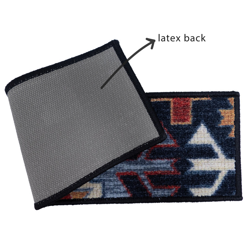 Tapis d'escalier taille basse sur mesure, lavable à la machine et à profil bas, Rectangle 26 po x 10,5 po