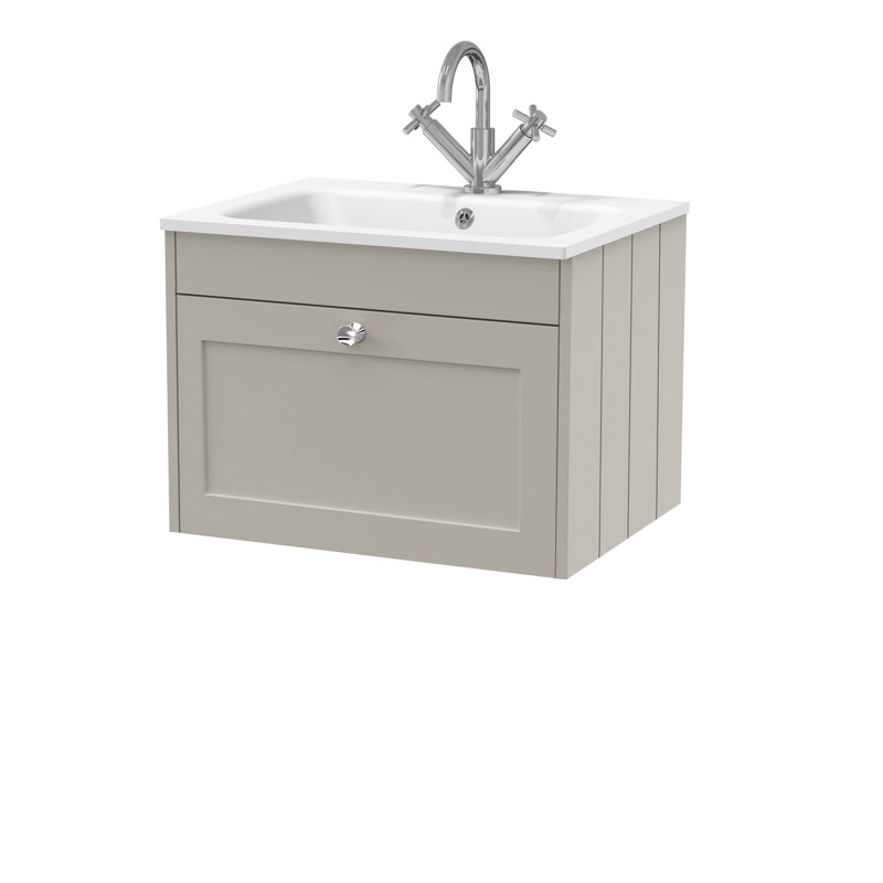 Mankato Bathroom Vanity, Pebble Grey, 610 cm, White