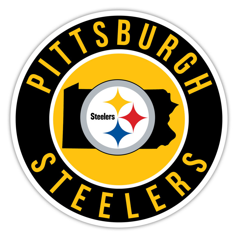 Pittsburgh Steelers Bright Line - 16 po avec cercle