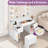 Venette Vanity with Built-In Outlets and Lighted Mirror-776844583