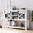 Farmhouse Entryway Table With Sliding Barn Doors, Sofa Table With Storage And Open Shelf, Console Tables-104850506