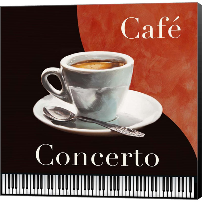 " Cafe Concerto " by Skip Teller, 24" H x 24" W x 1.5" D, Wrapped Canvas