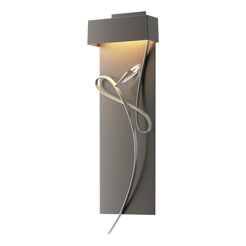 Rhapsody 1-Light LED Flush Mounted Sconce, Dark Smoke, Vintage Platinum