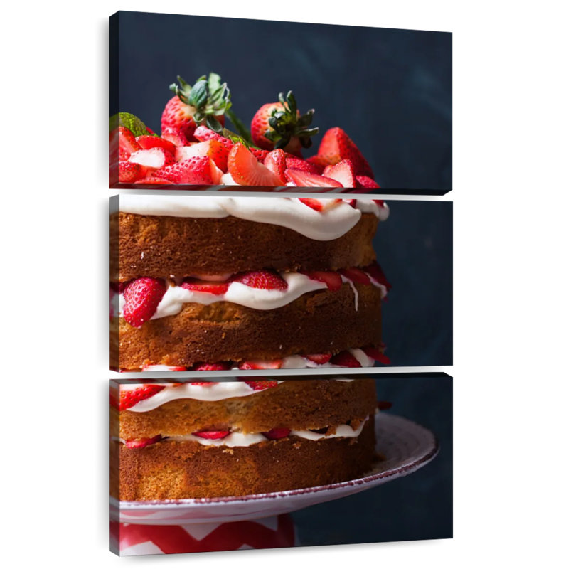 Yarlin Strawberry Layered Cake, 45" H x 28" W