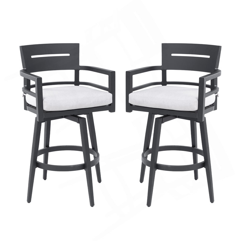 Chaises de bar pivotantes 2 pièces Modern Modern