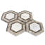 Carreau de mosaïque en marbre poli Zeta Asian Statuary 10-3 / 4 po x 12-1 / 4 po x 10 mm-36950099