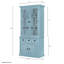 39,4 x 18 x 83 po - Armoire contemporaine bleue / crédences - French Chic Modern & Style, mélange de 45%, 35% solide, 10% verre, placage-690350115-690350114