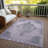 Machine Washable Indoor/Outdoor Xhevrie Plum Rug-1345472384